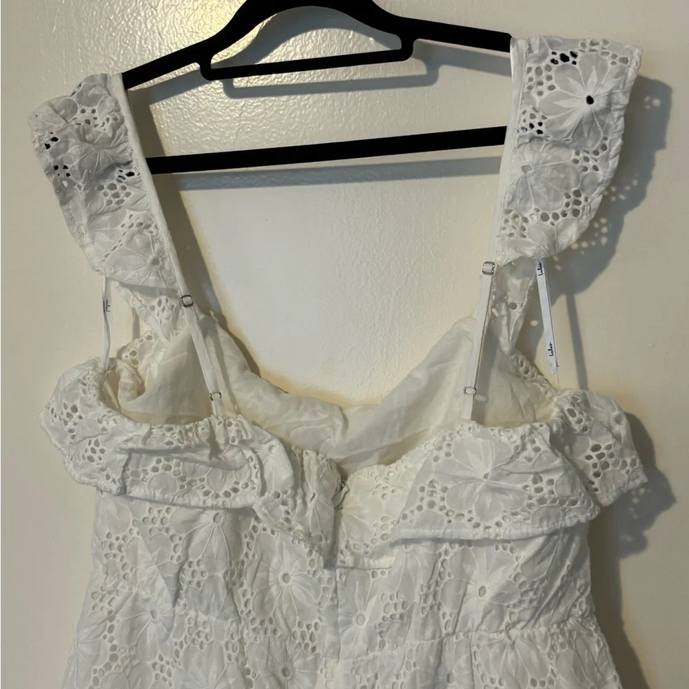 Lulus White Eyelet Ruffle Sundress - Picture 7 of 8